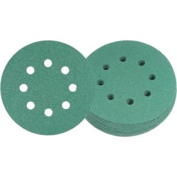 Sanding Disc 5" Diameter 8 Hole Velcro Aluminum Oxide Film Backing 120 Grit