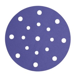 Sanding Disc 6" with 17 holes (Festool Pattern) Velcro Purple Ceramic 100 Grit