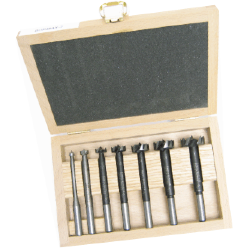 BORMAX-7 7 Piece Forstner Bit Set Bormax 1/4"- 1" In Wood Box