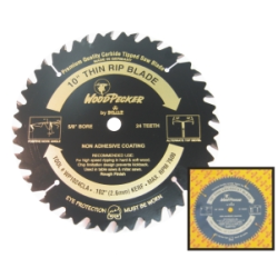 Dimar Woodpecker 10" X 24 Tooth ATB Thin Kerf with Chip Limiter 5/8" bore