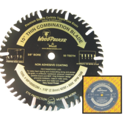 Dimar Woodpecker 10" X 50 Tooth COM Thin Kerf Combination 5/8" bore