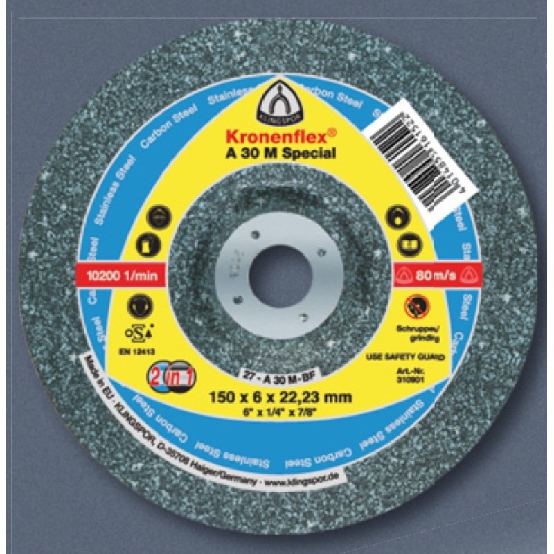 Depressed Center 4-1/2x1/4(6mm)x7/8 A30m Klingspor 310899
