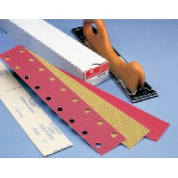 Strips 2-3/4" Wide x 16-1/2" Long 220 Grit Velcro Premier Red Carborundum 20470