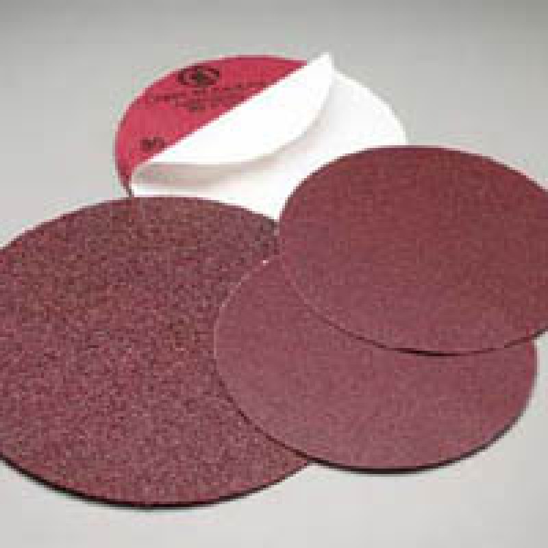 Sanding Disc 6" Diameter No Hole 40 Grit PSA Sticky Back Zirconia Carborundum 21301