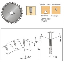 Nova 100mm C/t Split Scoring Saw 3/4" Bore Dimar 100-2-19SCOR
