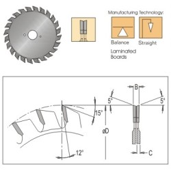 Nova 100mm C/t Scoring Saw 2.8-3.6 Kerf 22mm bore Dimar 100-2-22SCOR