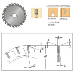 Nova 100mm C/t Split Scoring 1" Bore Dimar 100-2-25SCOR