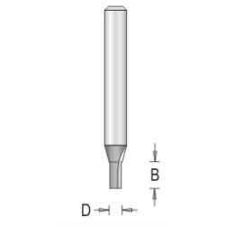 107R4-2.4 Straight Bit Plunge 2 Flute 3/32" Diameter 1/4" Length 1/4" Shank