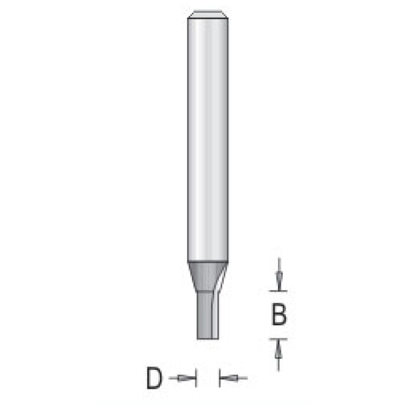 107R4-2.4 Straight Bit Plunge 2 Flute 3/32" Diameter 1/4" Length 1/4" Shank