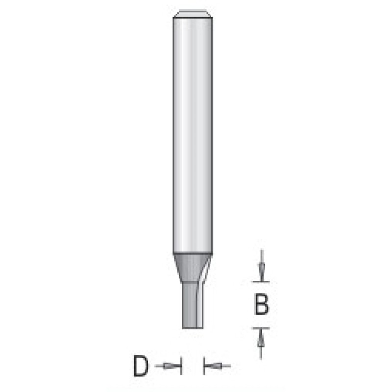 107R4-3 Straight Bit Plunge 2 Flute 1/8" Diameter 7/16" Length 1/4" Shank