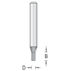 107R4-4M Straight Bit Plunge 2 Flute 4mm Diameter 7/16" Length 1/4" Shank