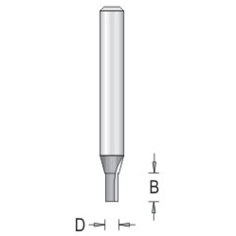 107R4-4M Straight Bit Plunge 2 Flute 4mm Diameter 7/16" Length 1/4" Shank