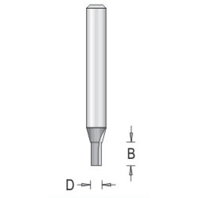 107R4-6M Straight Bit Plunge 2 Flute 6mm Diameter 3/4" Length 1/4" Shank