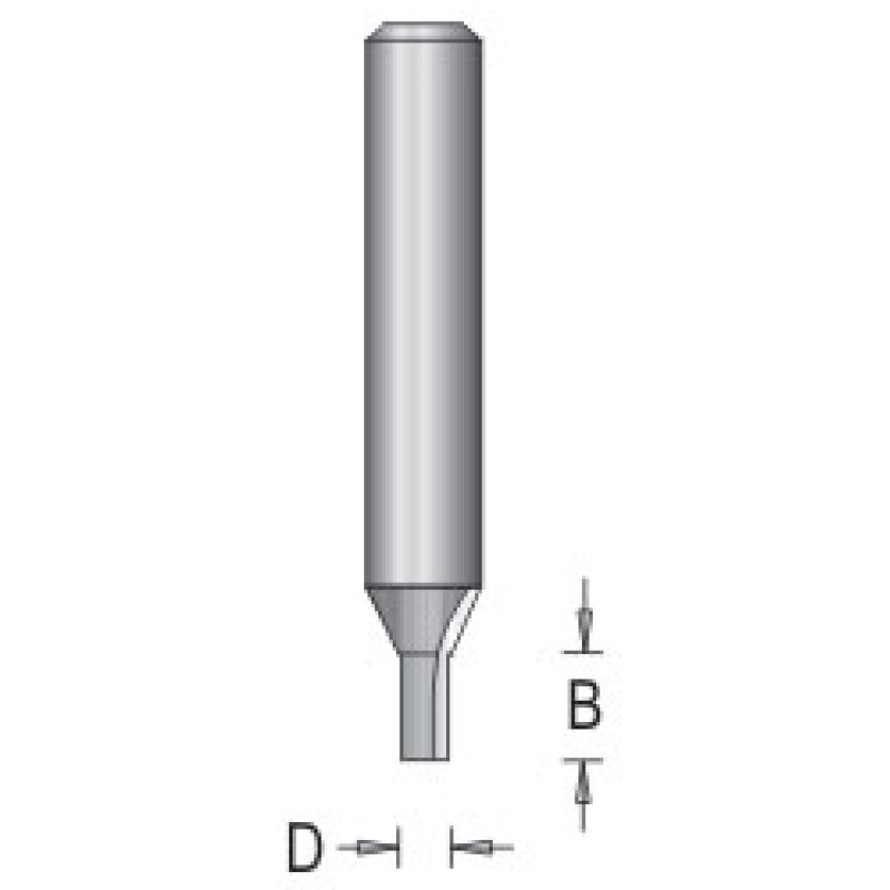 107R6-3 Straight Bit Plunge 2 Flute 1/8" Diameter 7/16" Length 3/8" Shank