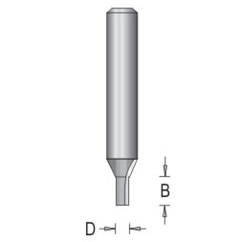 107R6-6 Straight Bit Plunge 2 Flute 1/4" Diameter 3/4" Length 3/8" Shank