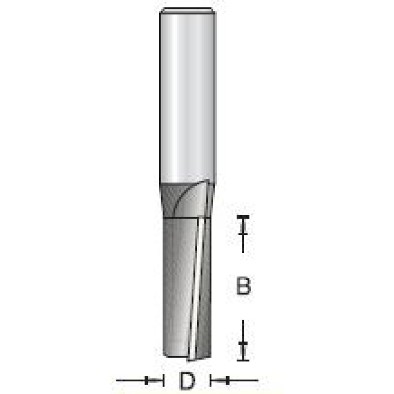 107R8-10U Up-cut Shear Straight Bit 3/8" Diameter 1" Length 1/2" Shank