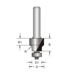109R8-1.5X X-File Flush Trim Bit 3'8" Diameter 3/8" Length 1/2" Shank