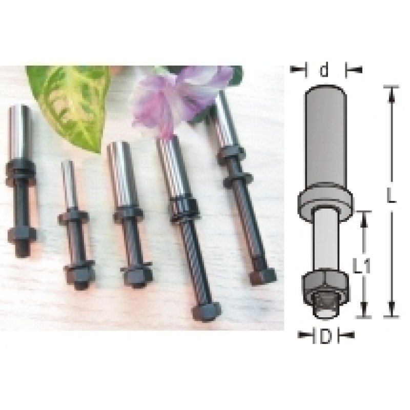 1900118 Arbor & Nut 1/2" Arbor 2-5/8" Length