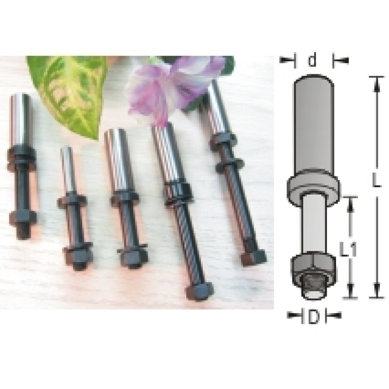 1900138 Arbor & Nut 1/2" Arbor 1-3/4" Length