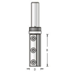 1RCW8-19 Straight Bit Template Bit 2 Flute 3/4" Diameter 50mm Length 1/2" Shank