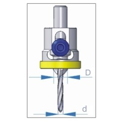 Carbide Tipped Countersink+1/8" Drill+stopper Dimar 200-CT-3BA