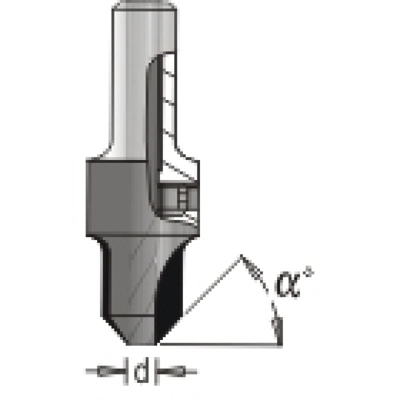 Carbide Tipped Countersink 3/32" X 11/32" Dimar 202-CT-2.5