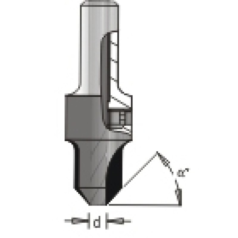 Carbide Tipped Countersink 1/8" X 5/16" Dimar 202-CT-3D