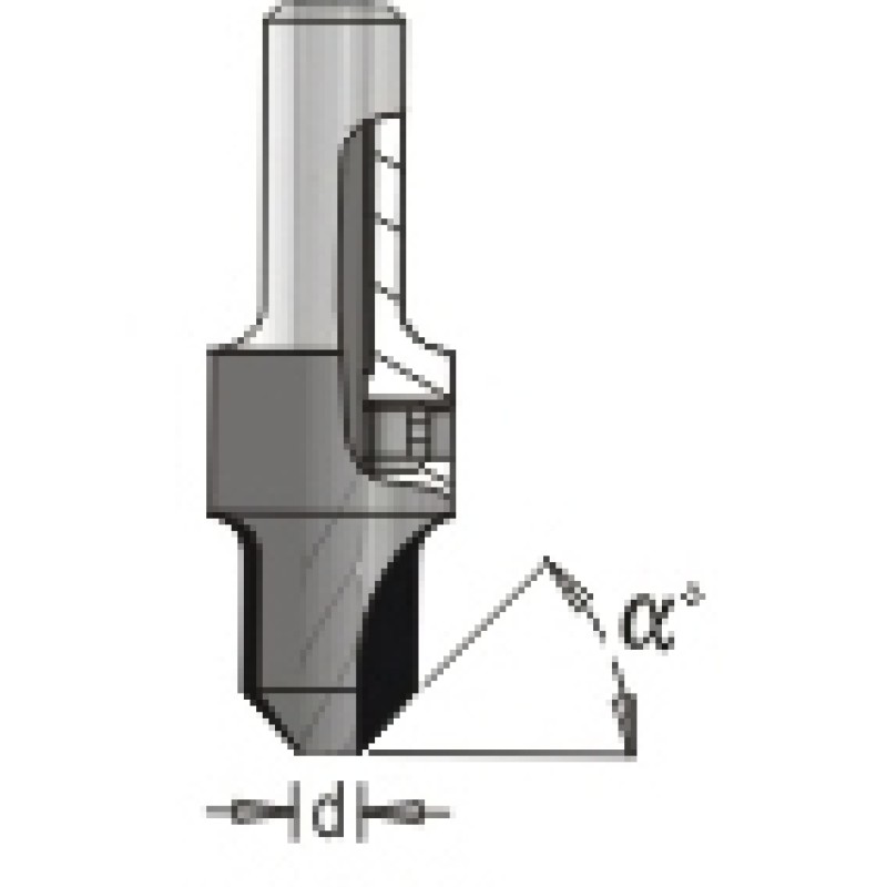 Carbide Tipped Countersink 3/16 X 15/32 Dimar 202-CT-5.5