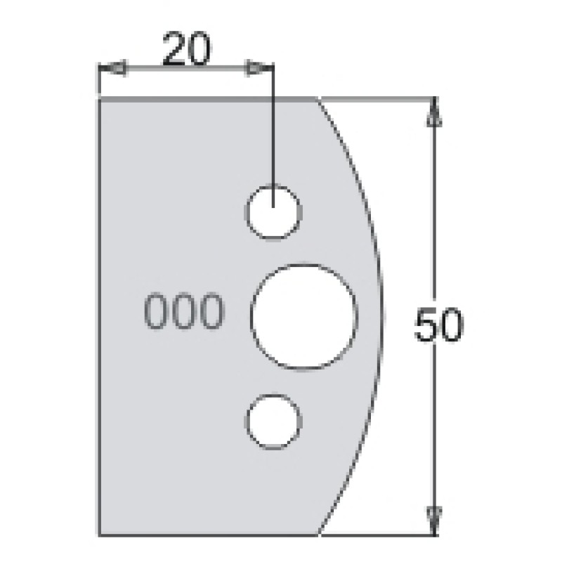 #000 50mm Knives For MPC Multi Profile Cutter (Set of 2) Dimar 3300050