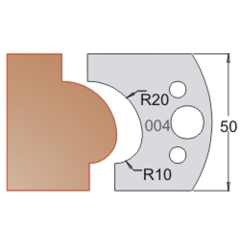 #004 50mm Knives For MPC Multi Profile Cutter (Set of 2) Dimar 3300450