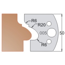#005 50mm Knives For MPC Multi Profile Cutter (Set of 2) Dimar 3300550