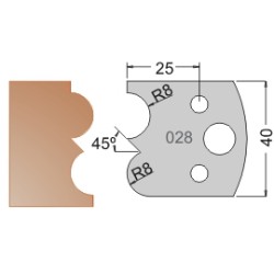 #028 40mm Knives For MPC Multi Profile Cutter (Set of 2) Dimar 3302840