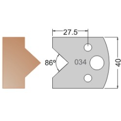 #034 40mm Knives For MPC Multi Profile Cutter (Set of 2) Dimar 3303440