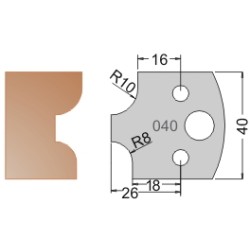 #040 40mm Knives For MPC Multi Profile Cutter (Set of 2) Dimar 3304040