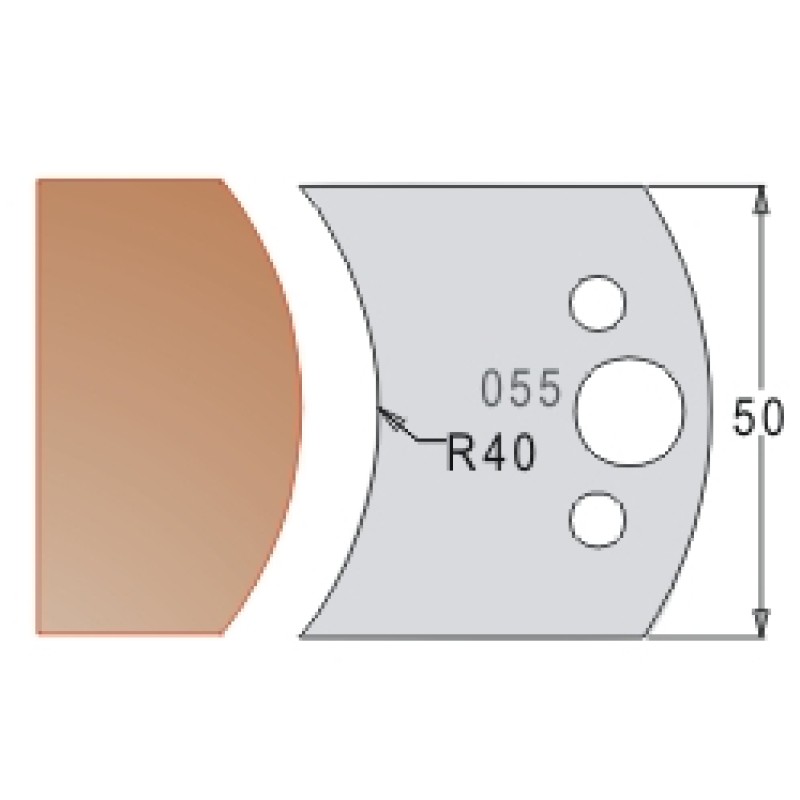 #055 50mm Knives For MPC Multi Profile Cutter (Set of 2) Dimar 3305550