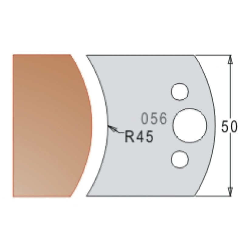#056 50mm Knives For MPC Multi Profile Cutter (Set of 2) Dimar 3305650