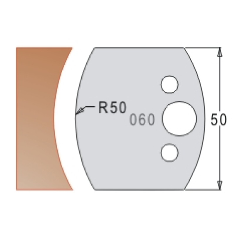 #060 50mm Knives For MPC Multi Profile Cutter (Set of 2) Dimar 3306050