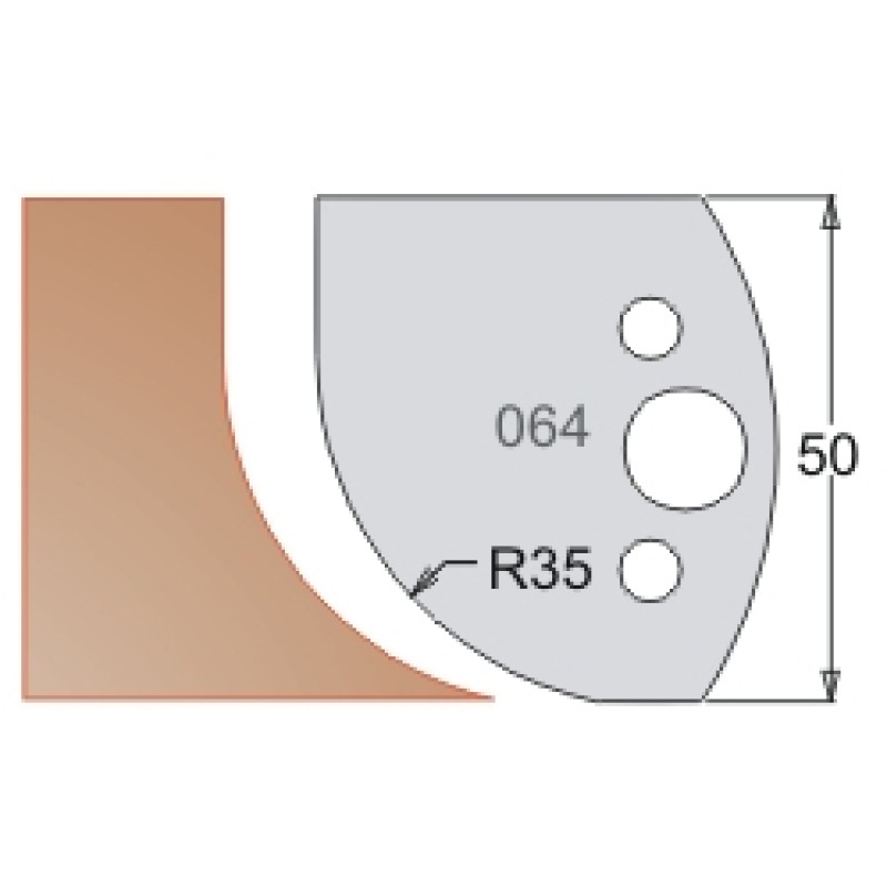 #064 50mm Knives For MPC Multi Profile Cutter (Set of 2) Dimar 3306450