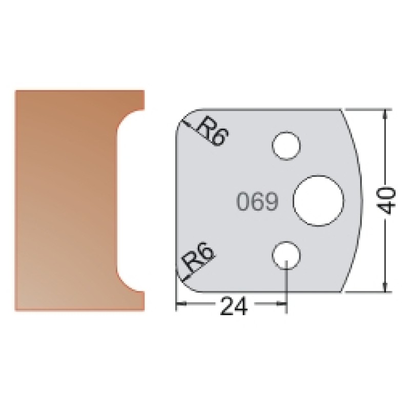 #069 40mm Knives For MPC Multi Profile Cutter (Set of 2) Dimar 3306940