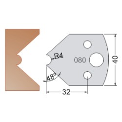 #080 40mm Knives For MPC Multi Profile Cutter (Set of 2) Dimar 3308040