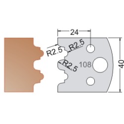 #108 40mm Knives For MPC Multi Profile Cutter (Set of 2) Dimar 3310840