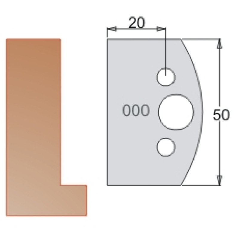 #000 50mm Limiters For MPC Multi Profile Cutter (Set of 2) Dimar 3400050