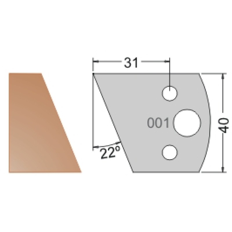 #001 40mm Limiters For MPC Multi Profile Cutter (Set of 2) Dimar 3400140