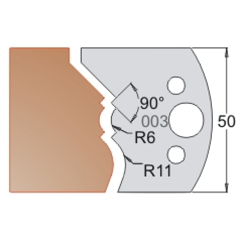 #003 50mm Limiters For MPC Multi Profile Cutter (Set of 2) Dimar 3400350