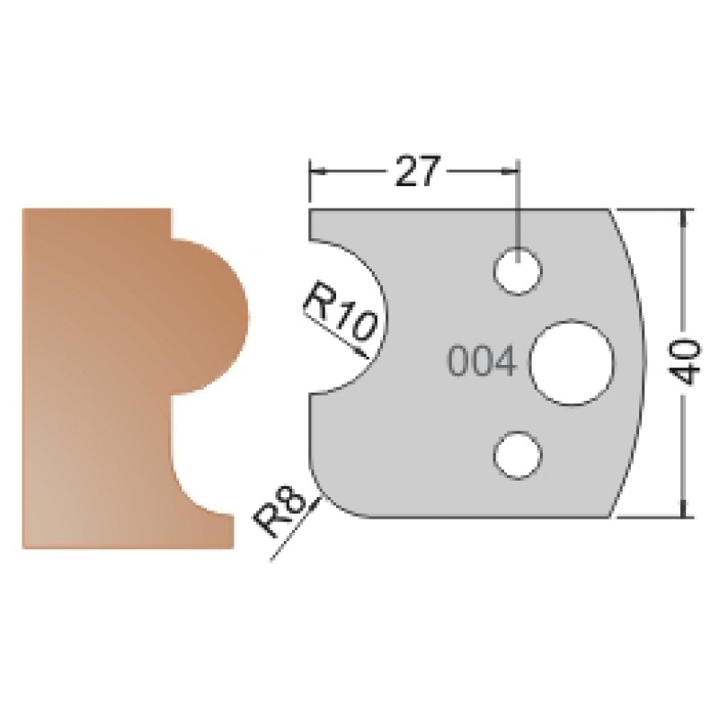 #004 40mm Limiters Fro MPC Multi Profile Cutter (Set of 2) Dimar 3400440