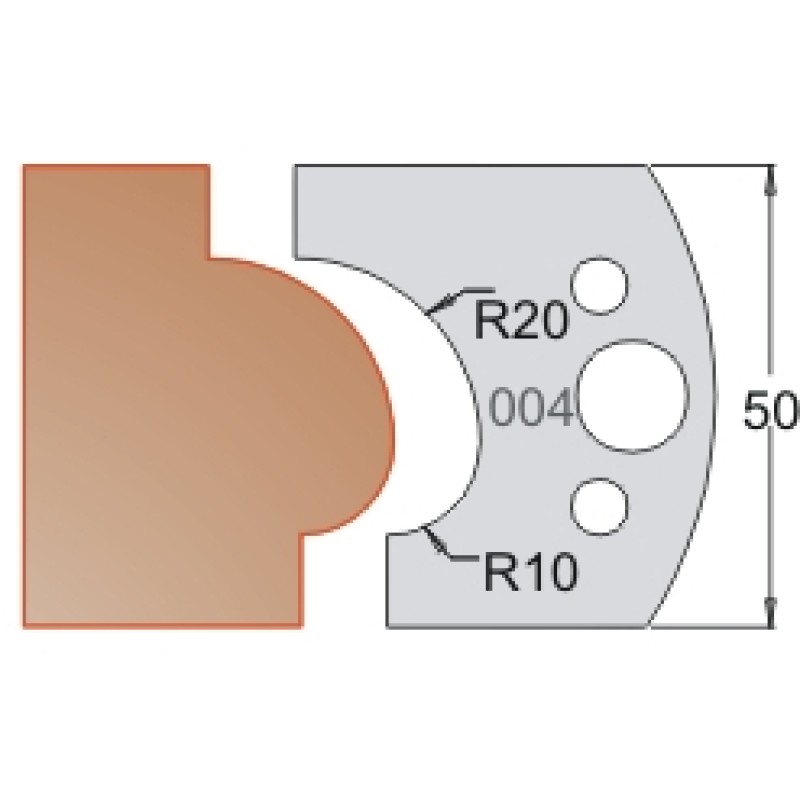 #004 50mm Limiters For MPC Multi Profile Cutter (Set of 2) Dimar 3400450