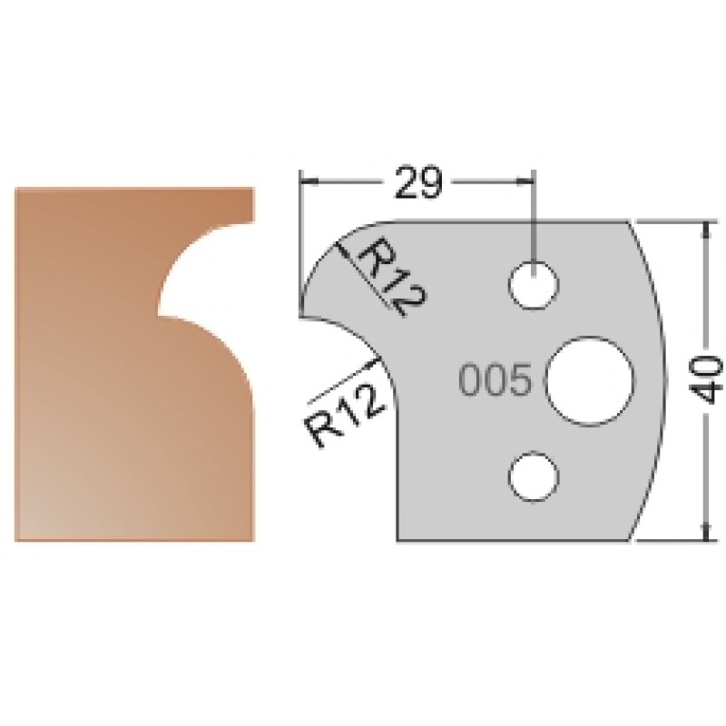 #005 40mm Limiters For MPC Multi Profile Cutter (Set of 2) Dimar 3400540