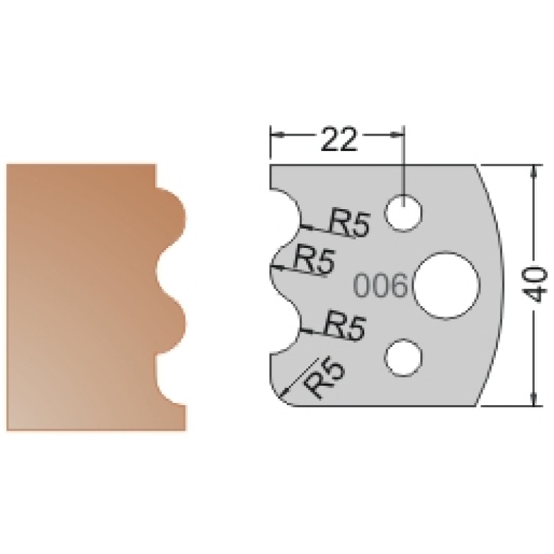 #006 40mm Limiters For MPC Multi Profile Cutter (Set of 2) Dimar 3400640