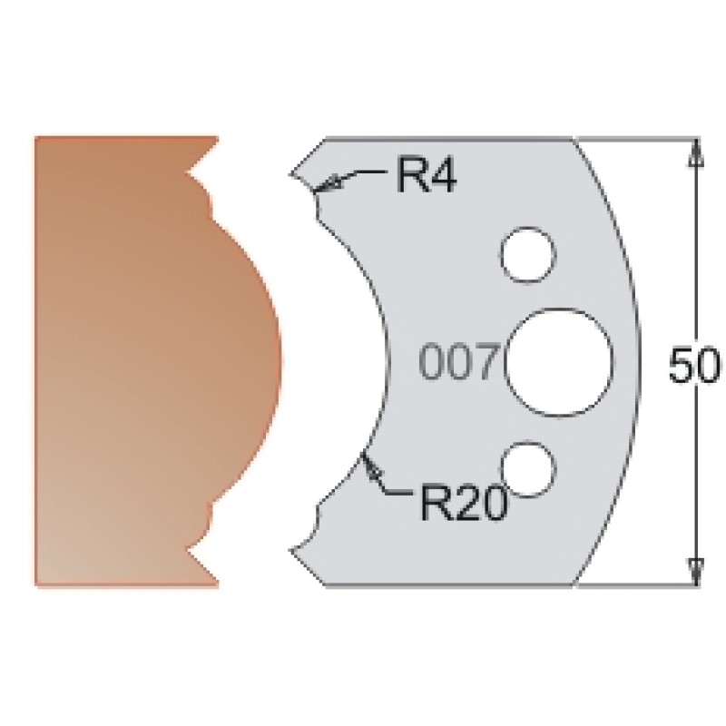 #007 50mm Limiters For MPC Multi Profile Cutter (Set of 2) Dimar 3400750