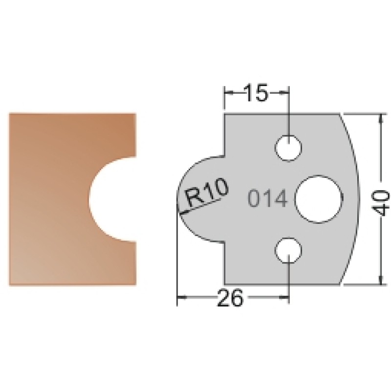 #014 40mm Limiters For MPC Multi Profile Cutter (Set of 2) Dimar 3401440